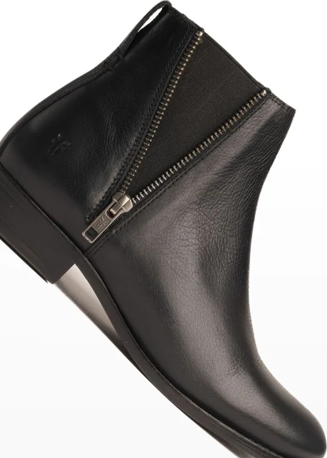 Carly Leather Zip Chelsea Booties - Image 5