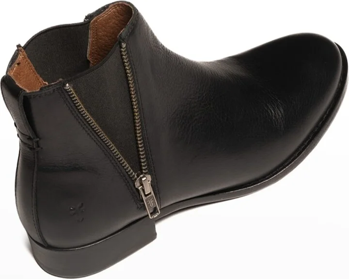 Carly Leather Zip Chelsea Booties - Image 6