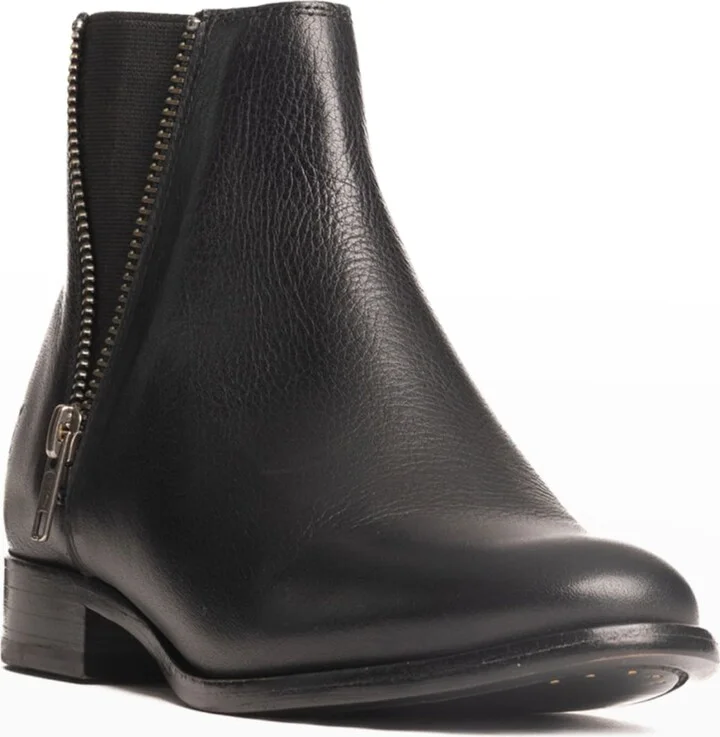 Carly Leather Zip Chelsea Booties - Image 7