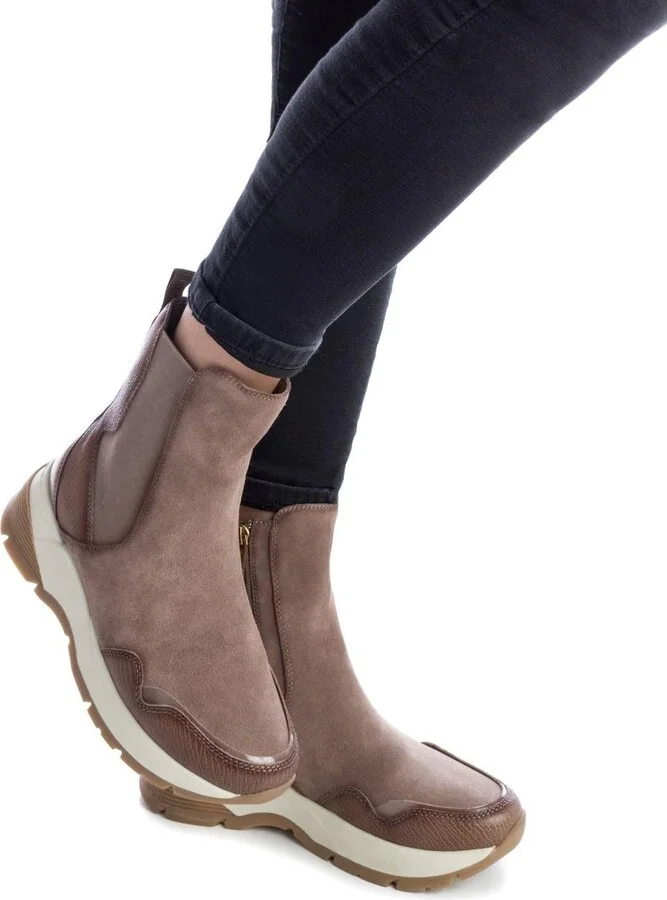 Carmela Collection Leather Sneaker Booties By Xti - Image 2