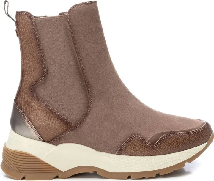 Carmela Collection Leather Sneaker Booties By Xti