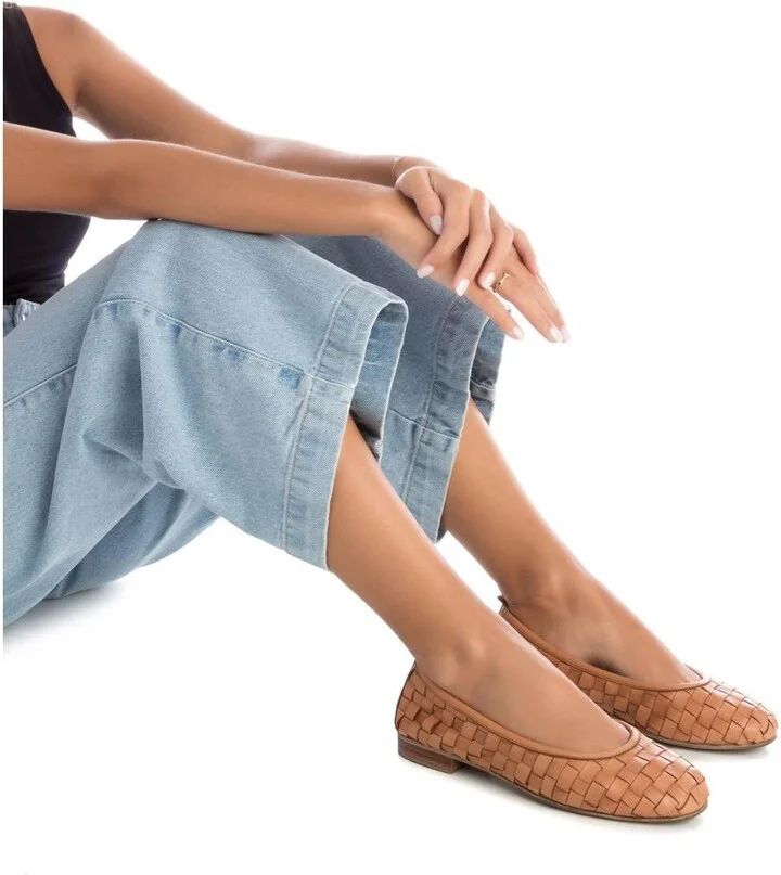 Carmela Leather Collection Women's Braided Flats By Xti - Image 3