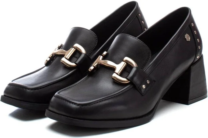 Carmela Leather Collection Women's Heeled Loafers by Xti - Image 3