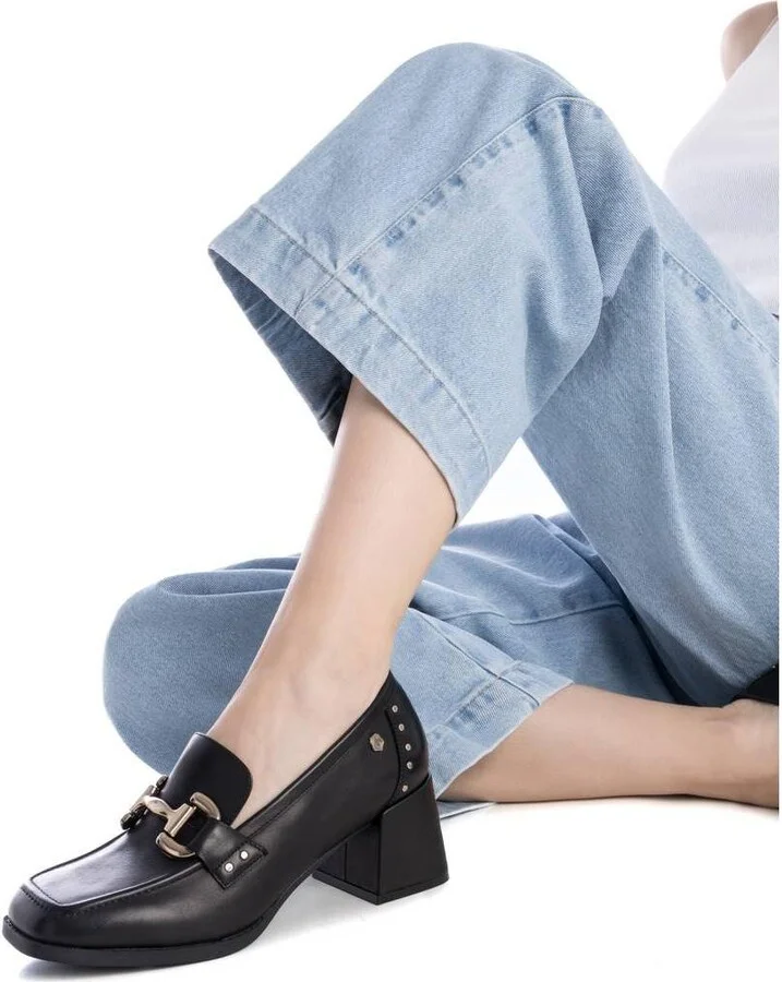 Carmela Leather Collection Women's Heeled Loafers by Xti - Image 5