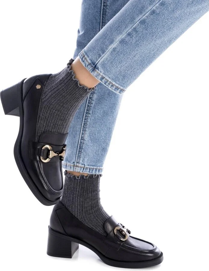 Carmela Leather Collection Women's Heeled Moccasins by Xti - Image 3