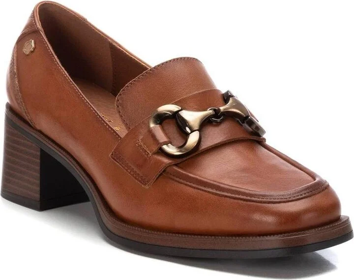 Carmela Leather Collection Women's Heeled Moccasins by Xti - Image 8