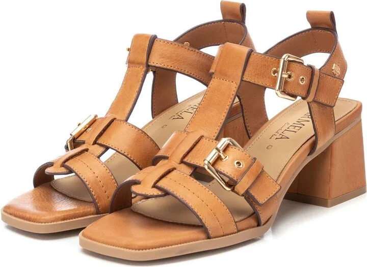 Carmela Leather Collection Women's Heeled Sandals By Xti - Image 5