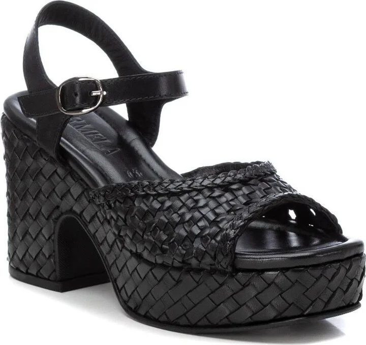 Carmela Leather Collection Women's Heeled Sandals By Xti - Image 6