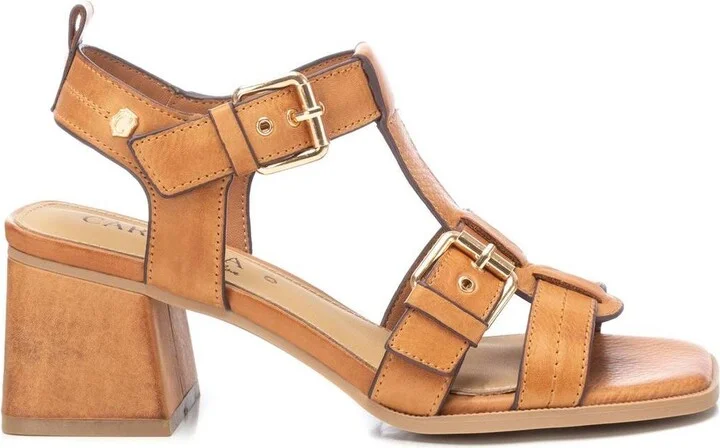 Carmela Leather Collection Women's Heeled Sandals By Xti