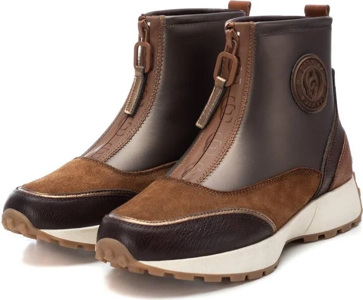 Carmela Leather Collection Women's Sneaker Booties By Xti - Image 3
