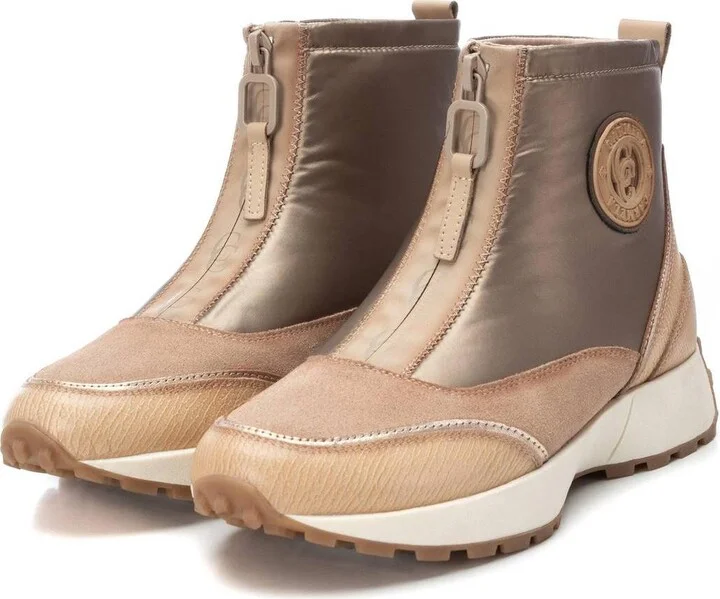 Carmela Leather Collection Women's Sneaker Booties By Xti - Image 8