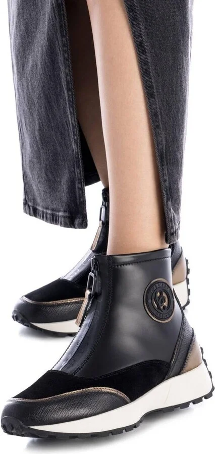 Carmela Leather Collection Women's Sneaker Booties By Xti - Image 10