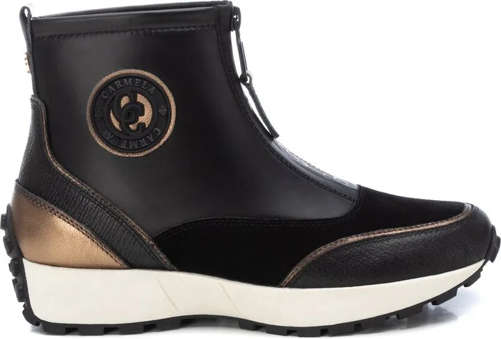 Carmela Leather Collection Women's Sneaker Booties By Xti
