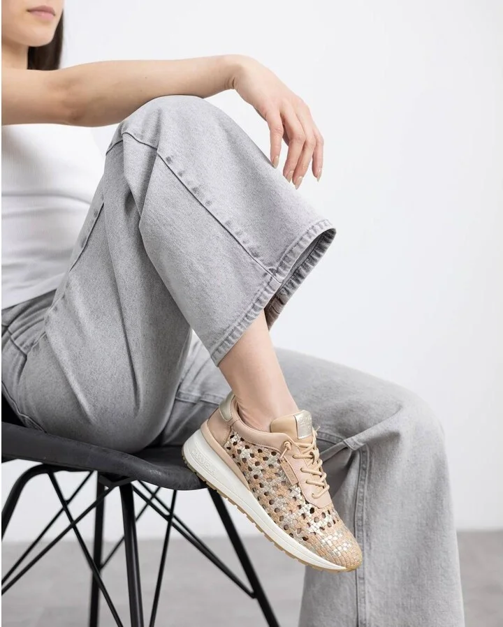 Carmela Leather Women's Braided Sneakers By Xti - Image 3