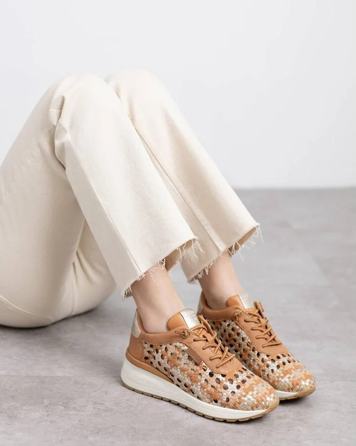 Carmela Leather Women's Braided Sneakers By Xti - Image 7