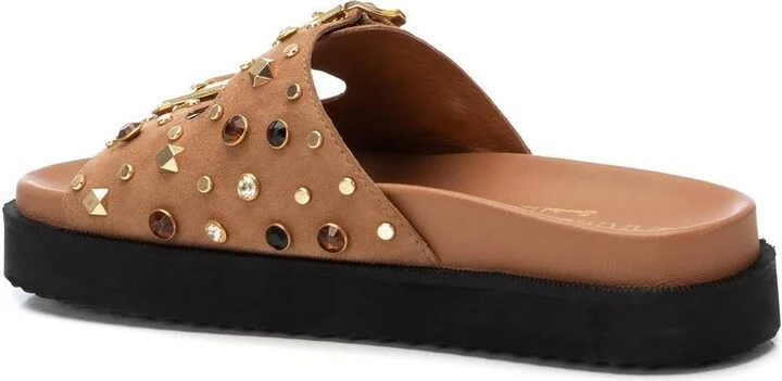 Carmela Leather Women's Fashion Footbed Sandals By Xti - Image 4