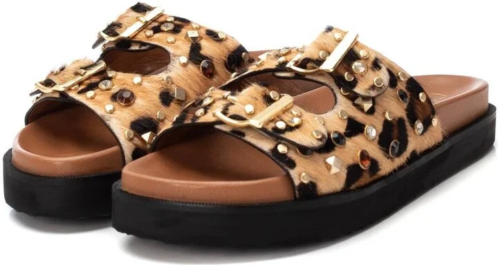 Carmela Leather Women's Fashion Footbed Sandals By Xti - Image 9