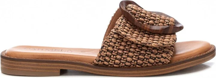 Carmela Leather Women's Fashion Slip on Sandals By XTI