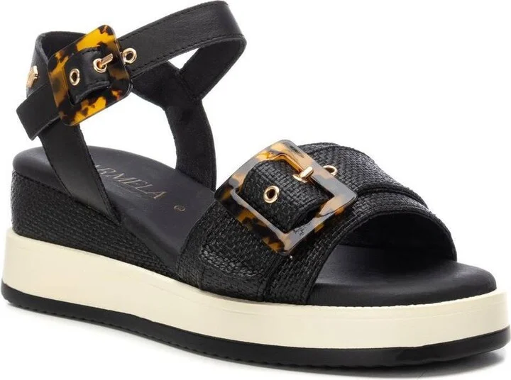 Carmela Leather Women's Wedge Sandals By Xti - Image 2