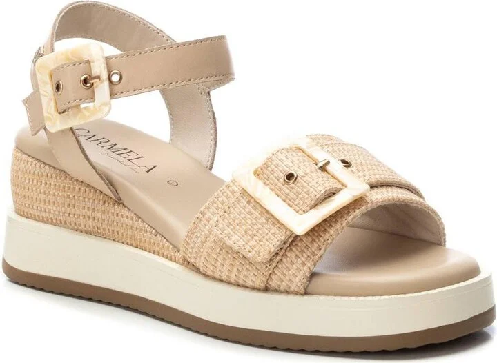 Carmela Leather Women's Wedge Sandals By Xti - Image 7