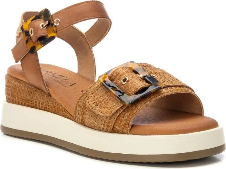 Carmela Leather Women's Wedge Sandals By Xti - Image 8