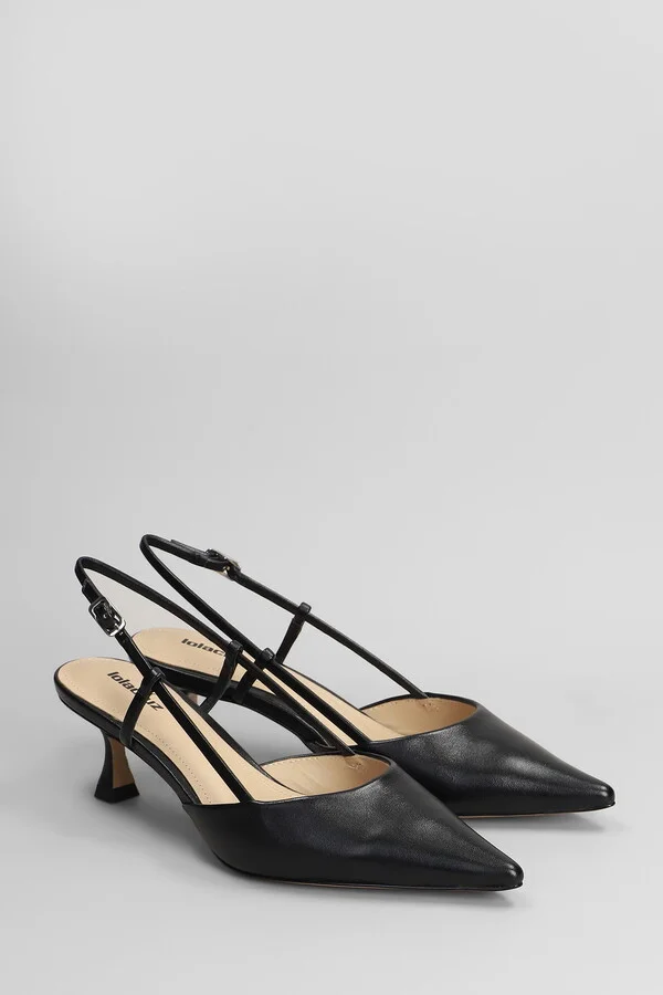 Carmen 55 Pumps In Black Leather - Image 2