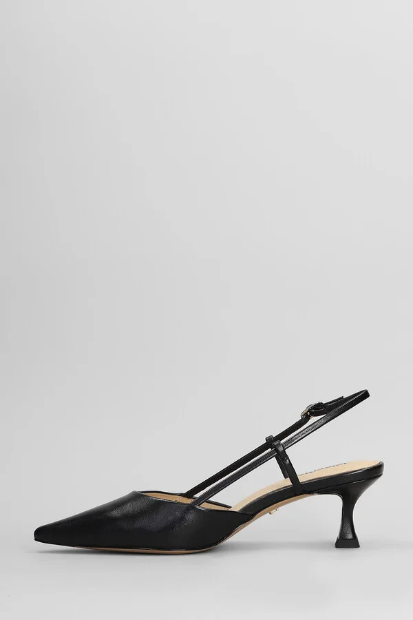 Carmen 55 Pumps In Black Leather - Image 3