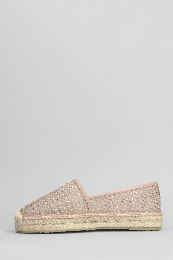 Carmen Espadrilles In Powder Leather And Fabric - Image 3