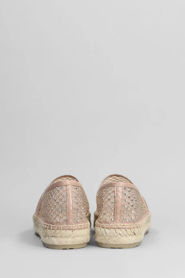 Carmen Espadrilles In Powder Leather And Fabric - Image 4