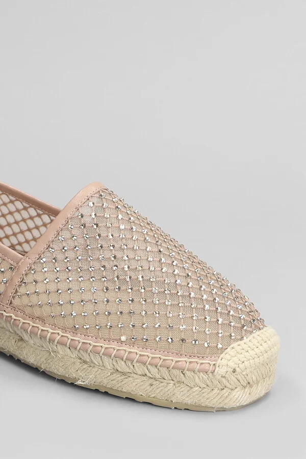 Carmen Espadrilles In Powder Leather And Fabric - Image 5