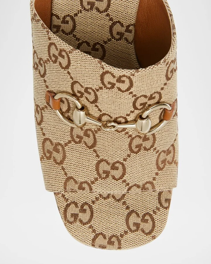 Carmen GG Canvas Platform Wedge Sandals - Image 6