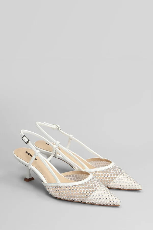 Carmen Pump 55 Pumps In White Leather - Image 2