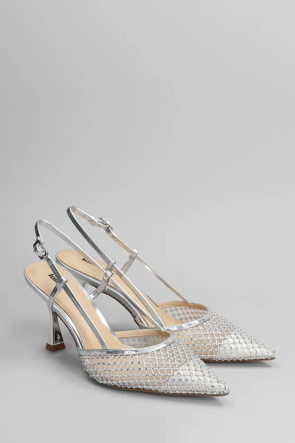 Carmen Pump 85 Pumps In Silver Leather - Image 2