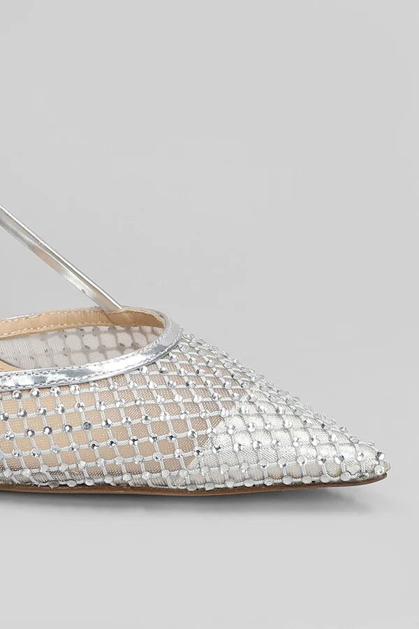 Carmen Pump 85 Pumps In Silver Leather - Image 4