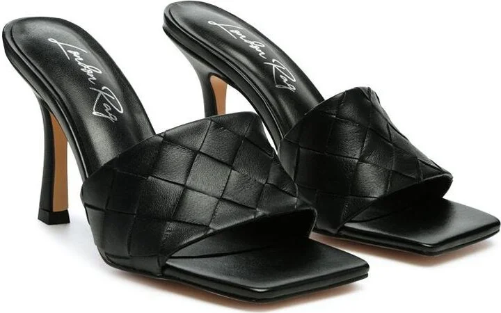 Carmen Woven Strap Mid Heel Sandals - Image 2