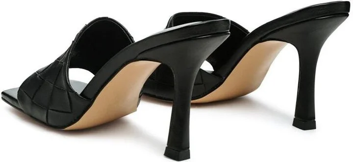 Carmen Woven Strap Mid Heel Sandals - Image 3