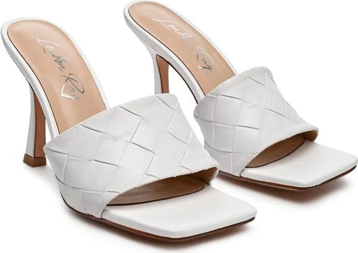 Carmen Woven Strap Mid Heel Sandals - Image 4