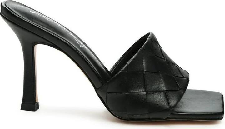 Carmen Woven Strap Mid Heel Sandals