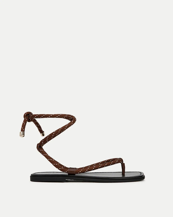 Carmina Cord Wrap Sandal Cedar Coconut