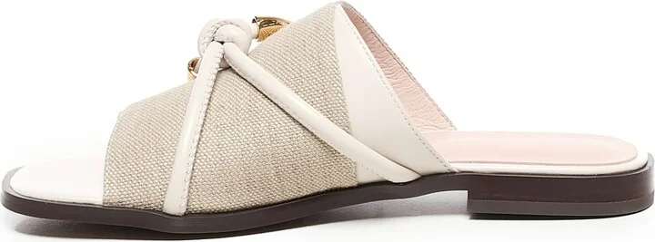 Carmy Canvas Flat Sandals - Image 4