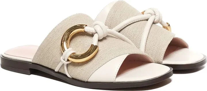 Carmy metal-ring leather sandals - Image 2