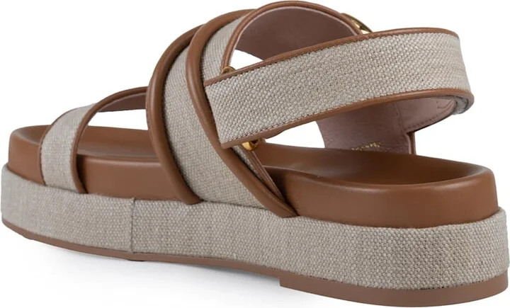 Carmy Sandals In Leather And Fabric - Image 2