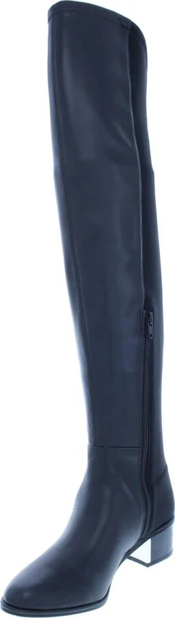 Carney Womens Mixed Media Dress Over-The-Knee Boots