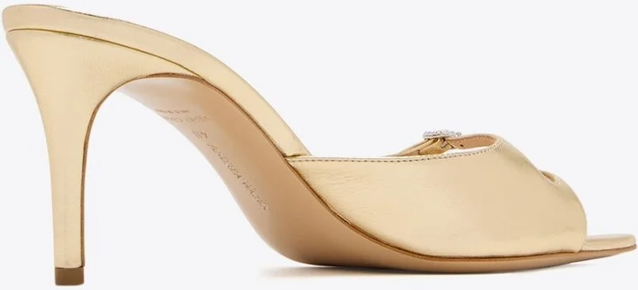 Carol 75 Metallic Leather Mules - Image 2