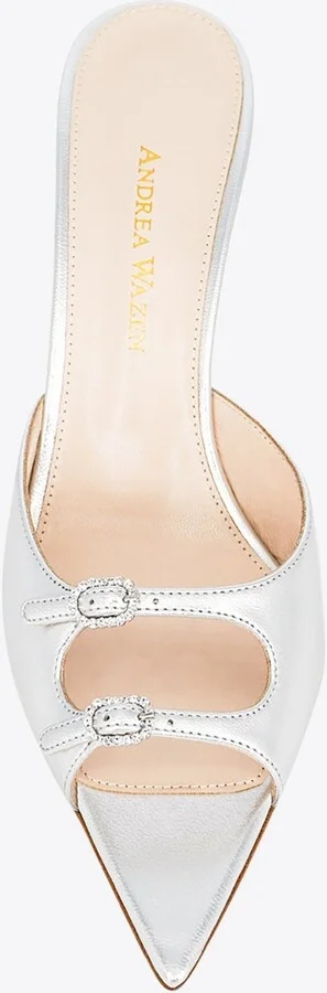 Carol 75 Metallic Leather Mules - Image 3