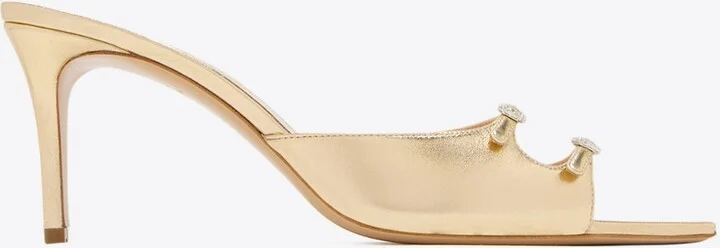 Carol 75 Metallic Leather Mules