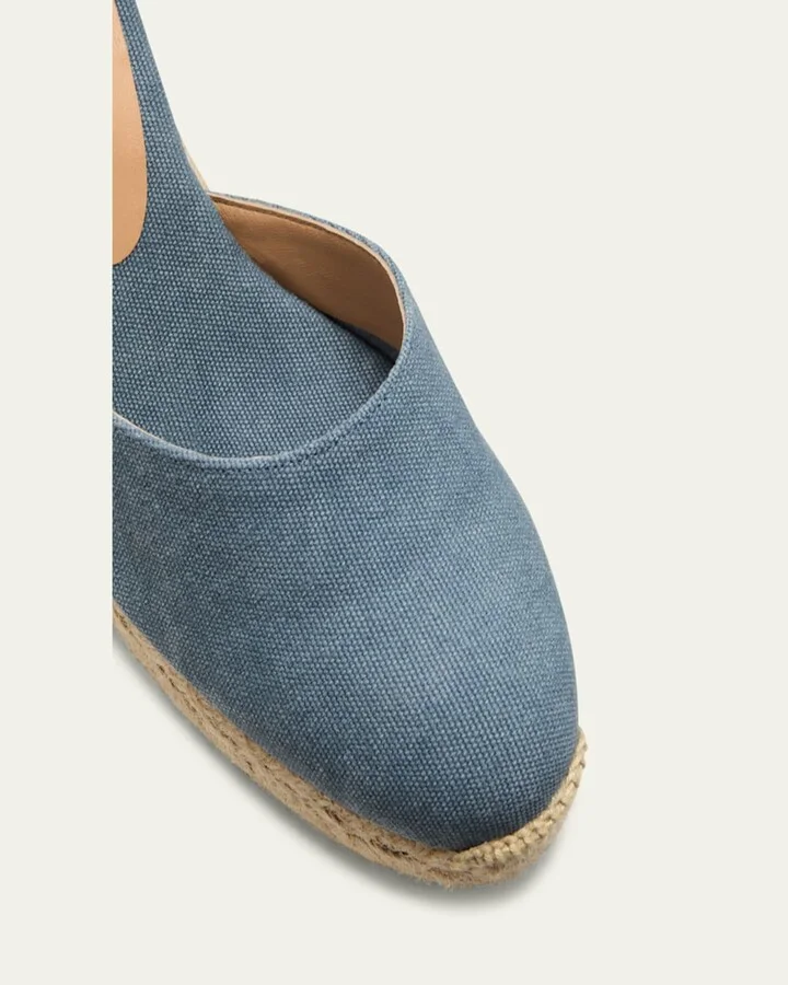 Carol Canvas Ankle-Strap Wedge Espadrilles - Image 3