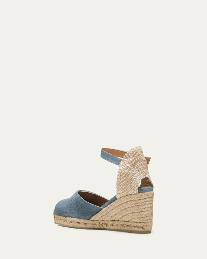 Carol Canvas Ankle-Strap Wedge Espadrilles - Image 7