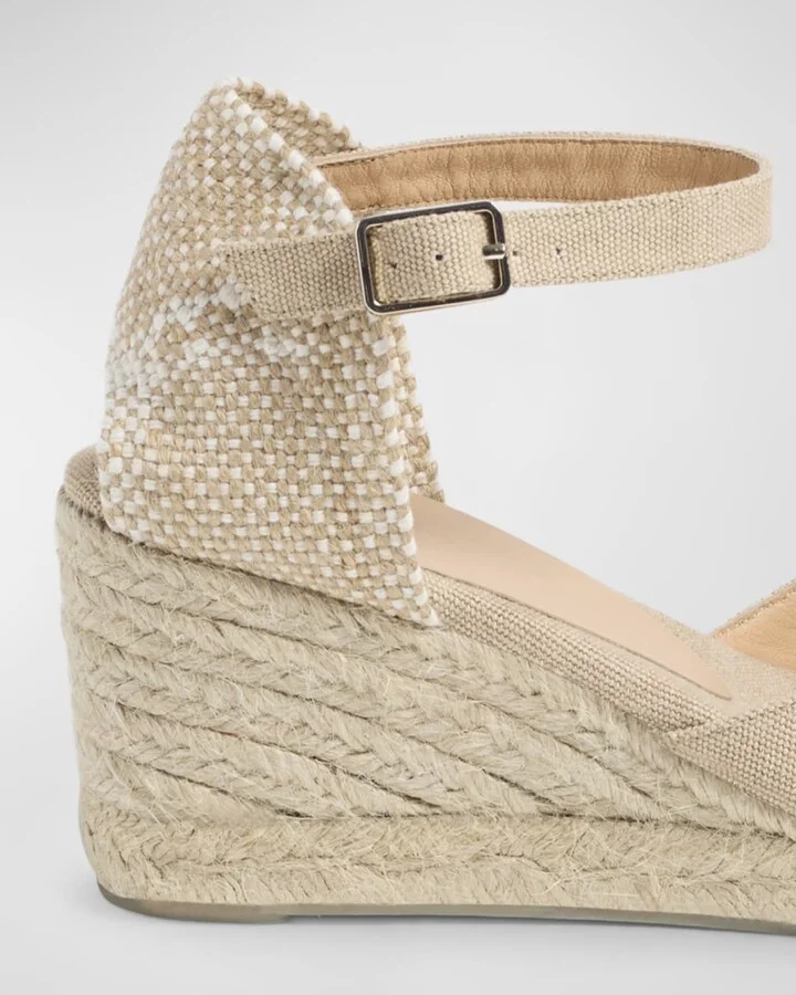 Carol Canvas Ankle-Strap Wedge Espadrilles - Image 3