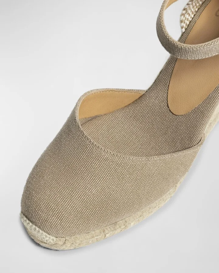 Carol Canvas Ankle-Strap Wedge Espadrilles - Image 4